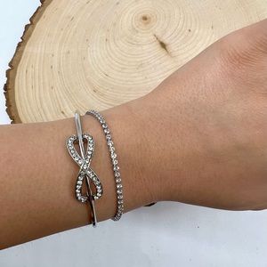 Adjustable Silver Bracelet Set